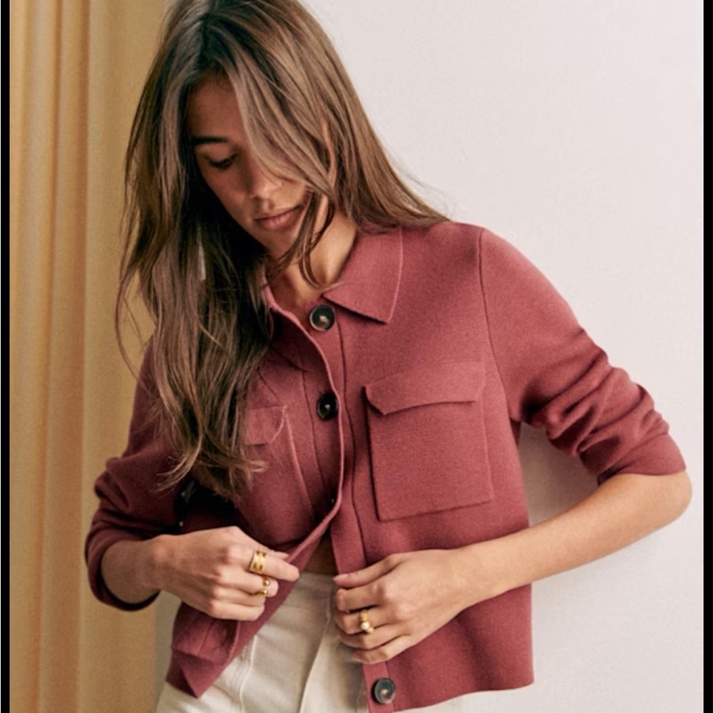 Sezane Betty Cardigan / Rosewood / XS